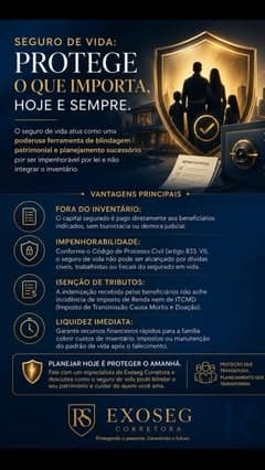 O futuro se constrói hoje. Seguro não é gasto, é planejamento. Venha falar conosco.